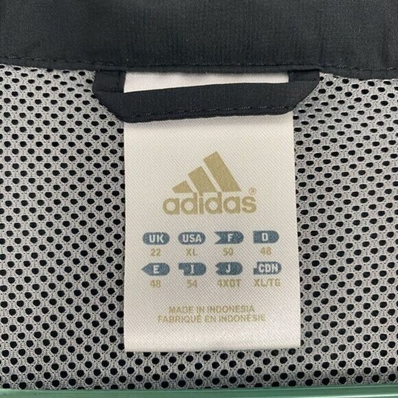 Vintage Adidas Jacket Women’s XL Full Zip Mesh Lining Vented Striped Windbreaker - Picture 2 of 14